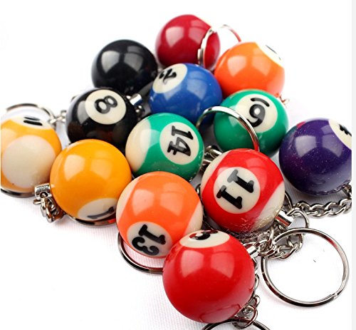 Actopus 16PCS Billiard Ball Keychain