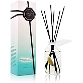 LOVSPA Reed Diffuser Set, Clean Cotton Blossom Scented Oil Diffuser with Sticks, Home Fragrance Accessories for Bathroom Shelf Decor, Aroma Diffusers for Home or Office Desk, USA Made