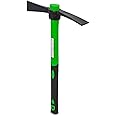 WilFiks Cutter Mattock, 15" Heavy Duty Pick Axe with Forged Heat Treated Steel Blades, Adze Hoe for Weeding, Prying and Chopping, Digging Tool with Anti-Slip Grip, Ergonomic Shock Reduction Handle