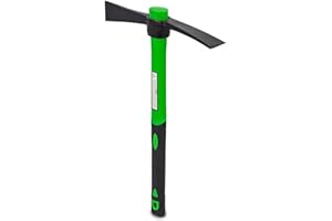 WilFiks Cutter Mattock, 15" Heavy Duty Pick Axe with Forged Heat Treated Steel Blades, Adze Hoe for Weeding, Prying and Chopping, Digging Tool with Anti-Slip Grip, Ergonomic Shock Reduction Handle