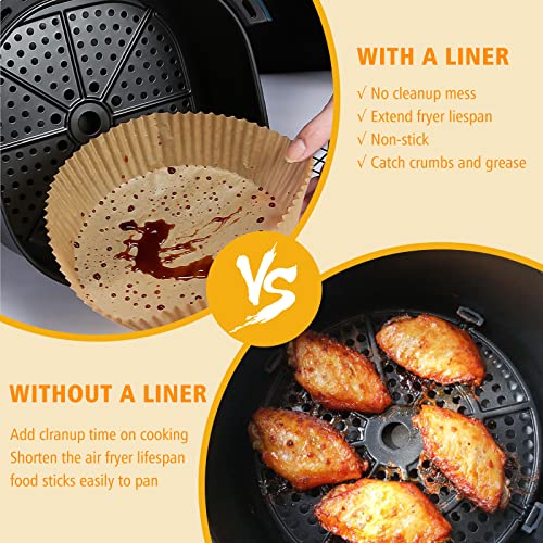 6.3inch Air Fryer Disposable Paper Liner,Parchment Paper for Air Fryer