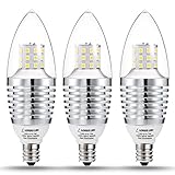 LOHAS Candelabra LED Bulbs, 7W LED Light, 65W-70W Incandescent Equivalent, Candelabra Base E12, Soft White LED 3000K, 120V, 680 Lumen Lamps for Home Lighting (3 Pack)