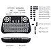 Wishpower Wireless Mini Keyboards/Wireless Remote Keyboards Mini with Touchpad Mouse/Multimedia Key for Android TV Box/Laptop,Rechargable Battery.Fn+F2 Keys,Switch Out 5 Styles LED Background Color.