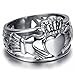 Sobly Jewelry Men's Stainless Steel Claddagh Heart Crown Ring with Celtic Knot Eternity Design (9)