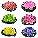 Lightingsky Artificial Floating Foam Lotus Flower Pond Decor Water Lily (6 Colors-2, Medium-18cm)