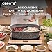 Carote 4.8-Quart Double-Flavor Hot Pot with Divider and Glass Lid,Shabu Shabu Pot with Nonstick Granite Coating from Switzerland,11 inch