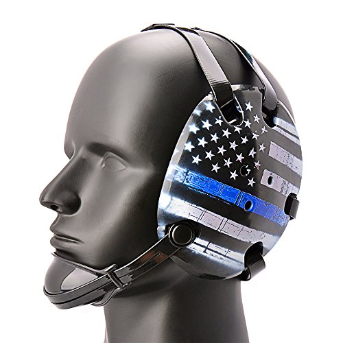 Geyi Wrestling Headgear Thin Blue Line American Flag Digital Printing Art - Thumbnail 3
