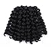 Alivovo 8 Inch Jumpy Wand Curl Braids Hair 4 Packs/Lot 20 Roots Jamaican Bounce Crochet Twist Braids Sensational African Collection Braiding Hair 110g (Black)