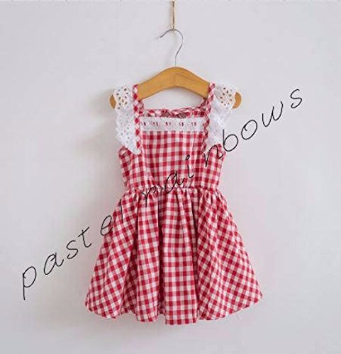 red and white gingham dress
