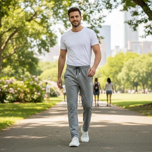ZOXOZ Sports Trousers Men's Casual Sweatpants Cotton Elastic Waist Sweatpants