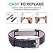 Bear Village Bands Compatible for Fitbit Alta and Fitbit Alta HR, Genuine Leather Band for Fitbit Alta HR, Adjustable Replacement Sport Wrist Bands for Fitbit Alta Fitness Tracker - Black
