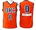 Men's Adult #0 Russell Westbrook Jersey Orange