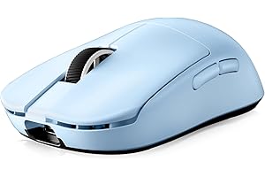 MCHOSE L7 Ultra Topspeed Wireless Gaming Mouse with PAW3950 42K Sensor, 46g Super Lightweight, OMR Optical Switches, 8000KHz Polling Rate, 2.4GHz/BT/Wired Tri-Mode, 8 Programmable Controls (Blue)