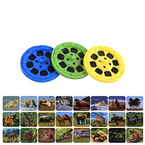 Wenosda Slide Projector Torch Projection Light Small Torches lamp Flashlight Educational Learning Bedtime Night Light for Child,Kids,Infant,Toddler,Children (64 Images,2set, Space +Animal World)