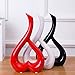 YINUOYOUJIA White Art Ceramic Vase - Modern Heart-Shaped Vase for Minimalist Decor,Aesthetic Vases for Home Decor Living Room,Coffee Table,Wedding,Dinner Table,Office