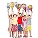GuassLee Jungle Safari Animal Theme Party Set - 12pcs Handhold Jungle Animal Balloons, 6pcs SafarFoam Animal Masks for Kids Jungle Themed Zoo Animal Birthday Party Supplies