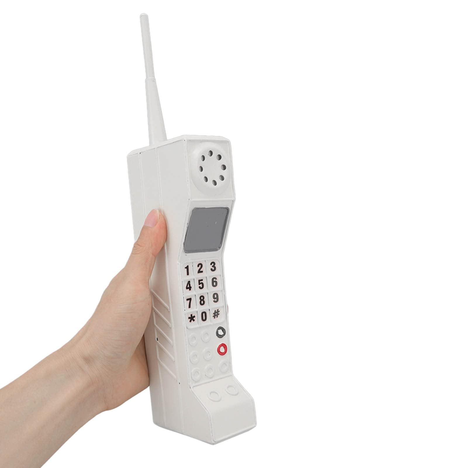 Photo 1 of Gugxiom 90s Phone Prop, Cell Phone Ornament, Retro Brick Cell Phone Ornament, Retro Mobile Phone Model, for 80s 90s Party Decorations (White)