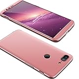 OnePlus 5T Case, Ranyi [Full Body 3 in 1] [Slim & Thin Fit Tightly] [360 Degree Protection] Premium Hybrid Bumper 3 in 1 Electroplated Hard Case Cover for OnePlus 5T (2017), rose gold