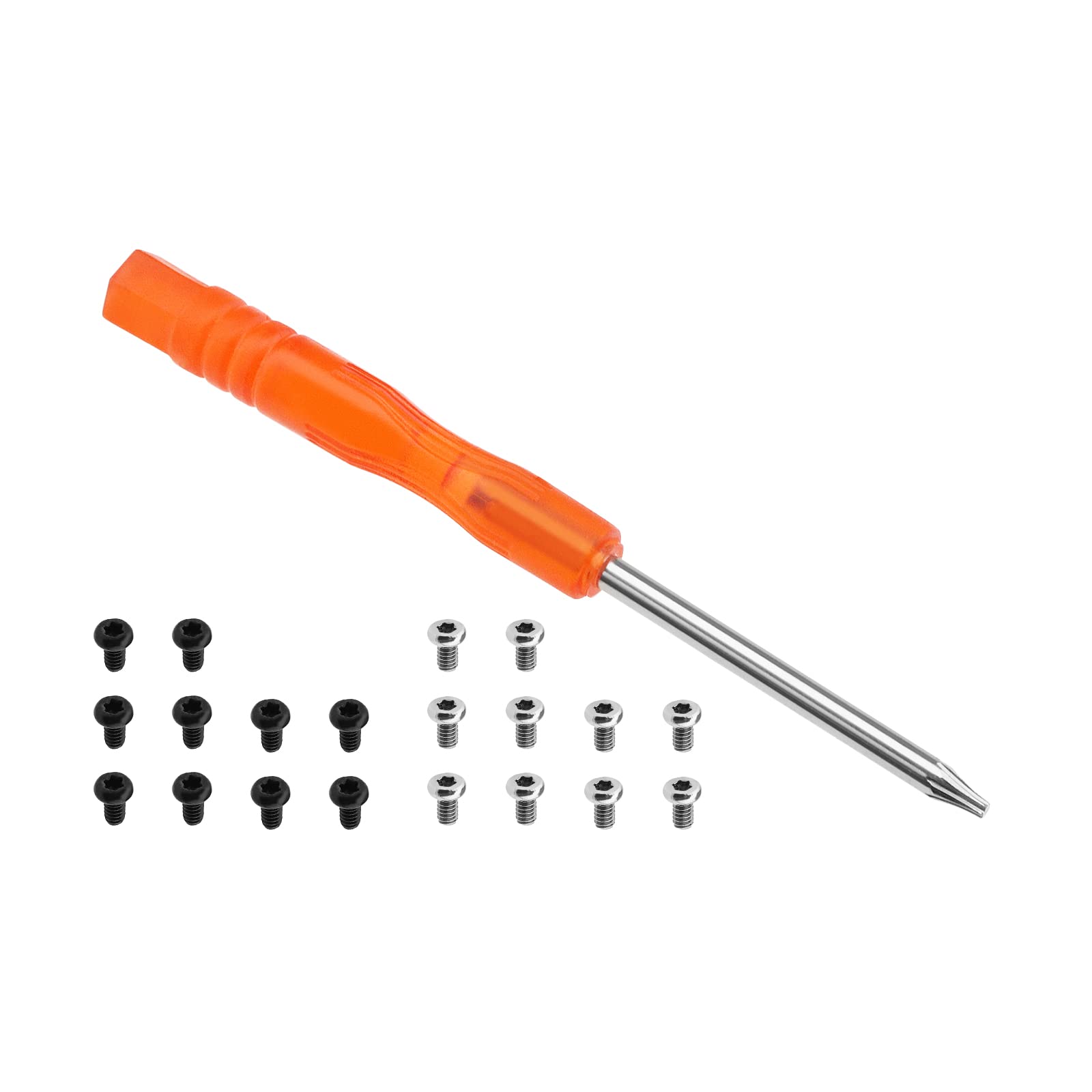 YINETTECH 20PCS Headband Screws with Screwdriver Compatible with Beat Studio 3.0 Studio 2.0 Studio 1.0 Wireless Headset (10PCS Black & 10PCS Silver)