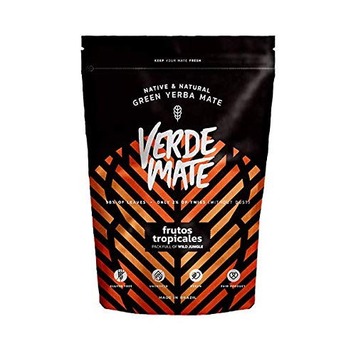 Verde Mate Green Frutos Tropicales Mate Tee 500g Yerba Mate Grün Tropische Früchte anregender Mate Tee aus Brasilien GroÃes Paket (0,5 kg)