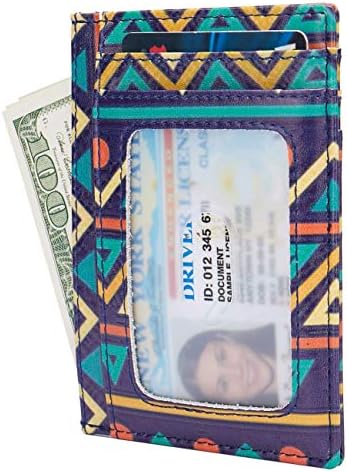 Small RFID Blocking Minimalist Credit Card Holder Pocket Wallets for Men Women