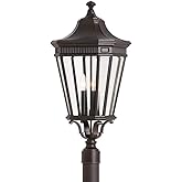 Feiss OL5408GBZ Cotswold Lane Outdoor Post Lighting, Bronze, 3-Light (12"W x 28"H) 180watts