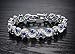 KasLin Platinum Swarovski Elements Cubic Zirconia Bracelet for Women Wedding Jewelry Blue