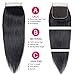Brazilian Straight Hair 3 Bundles With Closure (16 18 20 with 14 inch) 9A Unprocessed Virgin Brazilian Straight Human Hair Weave Bundles with Closure Natural Color