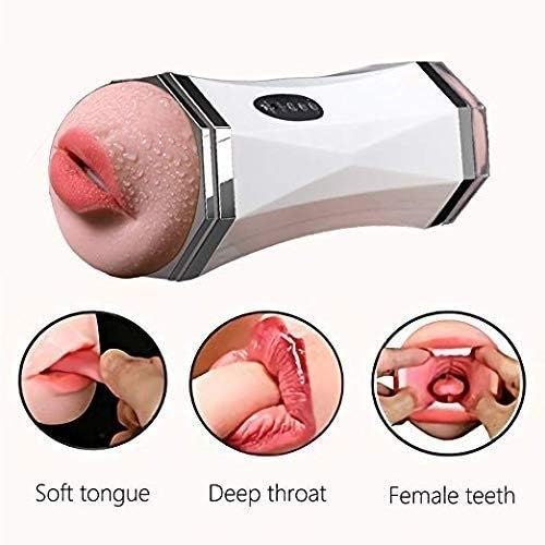 DFChenXi Men's Hand Free Aircräft Cup Intelligent Oral Suck Machine Vibräting Toy Mästurbator for Man with Woman Moan T-Shirt ABS+Soft Rubber Toy