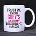 Trust Me, I Watch Grey's Anatomy, I'm Basically A Surgeon Mug Funny Novelty Ceramic Tea Coffee Mug with Gift Box (11oz)