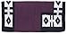 Tough 1 Thunderbird Double Weave Saddle Blanket, Dark Purple/Black/Cream, 32 x 32