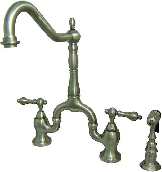 Kingston Brass Ks7758albs English Country Kitchen Faucet With