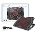 Laptop Cooler, Tenswall 5 Quiet Fans Laptop Cooling Pad for 13-17 Inch Laptops, Cooler Pad Stand with LED Light, Dual USB 2.0 Ports, Adjustable Height Settings