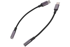 TOMETURE 2pcs USB C to 3.5mm Audio Adapter Cable, Type C to Headphone Jack Converter for Laptops