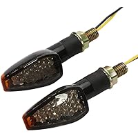 CICMOD Motorcycle Led Turn Signals Indicators Blinkers Lights for Harley Suzuki Yamaha Kawasaki (Black Cover)