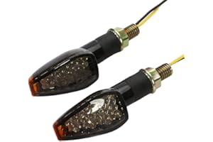 OSAN Motorcycle Led Turn Signals Indicators Blinkers Lights for Harley Suzuki Yamaha Kawasaki (Black Cover)