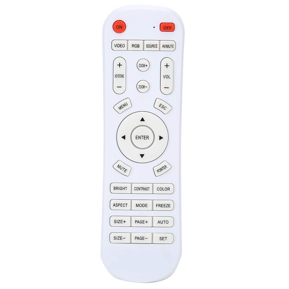Annadue White Universal Remote Control Controller for Projector, Projector Remote Control with Up to 10 Meters Remote Control Distance, Wearable, Durable.
