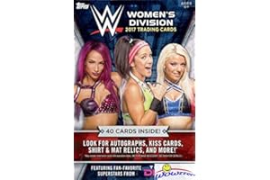 2017 Topps WWE Women’s Division HUGE Factory Sealed HANGER Box with 40 Cards including (5) EXCLUSIVE Cards! Look for Autographs, Kiss Cards, Shirt & Mat Relics of Top WWE Female Superstars! WOWZZER!