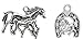 JGFinds Horse Charm Pendants for Equestrian Jewelry Making, 40 Pack (20 of Each)