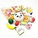 Pidoko Kids Random Assorted Squishies - 30 Pack Squishy (Each Pack has Panda and Unicorn)- Cream Scented Jumbo, Medium, Mini, Soft Slow Rising - Phone Straps, Key Chain, Headphone Jack (30 Pcs)