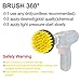 YIJINSHENG 3 Piece Medium and Stiff Brush with Drill Attachment Scrubbing Brushes for Cleaning Car Tires,Carpet, Kitchens,Bathrooms, Showers, Tubs, Boats Power Scrubber Kit (Yellow)