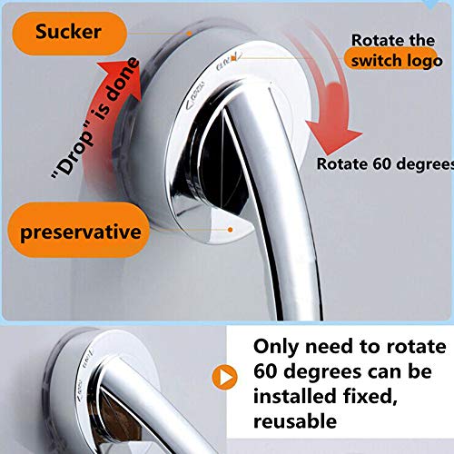 JISETY Sucker Handrail Home Door Bath Safety Handle Suction Cup Grab Bathroom Grip Tub Shower Bar Rail Portable - Thumbnail 5