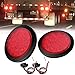 AMBOTHER 4'' Round 12-LED Truck Trailer Brake Stop Turn Marker Tail Light Flush Mount Back-Up Low Profile Light, Waterproof Tight Sealed Grommet Plug for RV Boat Truck Trailer Red DC 12V (Pack of 2)