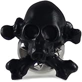 MENDEPOT Black Skull And Cross Bones Lapel Pin Pirate Logo Suit Pin