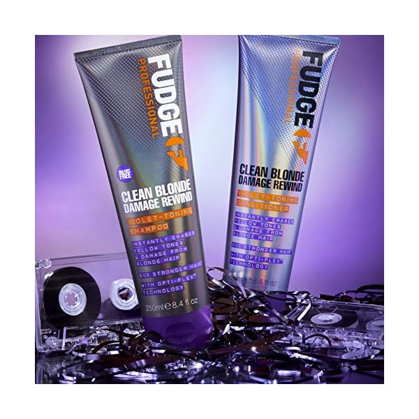 Fudge-Professional-Purple-Toning-Conditioner-Clean-Blonde-Damage-Rewind-Conditioner-For-Blonde-Hair-250-ml Fudge Professional Purple Toning Conditioner, Clean Blonde Damage Rewind Conditioner, For Blonde Hair, 250 ml