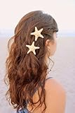 NIPOO Fashion Women Lady Girls Pretty Natural Starfish Star Moon Hair Clip New (Star)