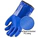 Better Grip Heavy Duty WINTER Premium Double Coated PVC Cold Resistant Snow Blower Insulated Gloves, Large (Blue, 1 Pair)