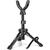 Fooletu Portable Shooting Rest Tripod Rifle Stand for Range, 360 Rotation V Yoke Holder - Lightweight Bench Rest for Target Shooting, Hunting and Outdoor Activities