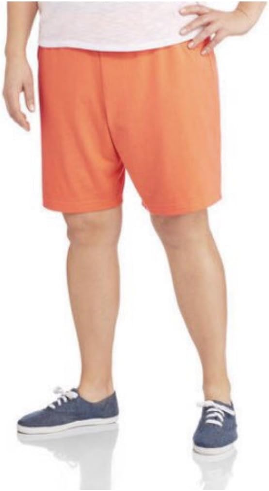 White Stag Women's Plus Knit Pull-On Shorts, (4XL, True Coral)