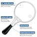 Fancii 5.5 inch Extra Large LED Handheld Magnifying Glass with Light - 2X 4X 10X Lens - Best Jumbo Size Illuminated Reading Magnifier for Books, Newspapers, Maps, Coins, Jewelry, Hobbies & Crafts